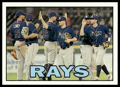 2016 Topps Heritage #344 Tampa Bay Rays Tampa Bay Rays NM+