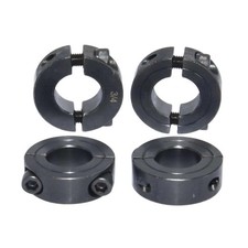 Double Split Shaft Collar 1" Bore Width 1/2 Inch Oxide Set Style Black 4 Pcs 