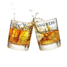 Greenline Goods Whiskey Glasses   United States Constitution  Declaration