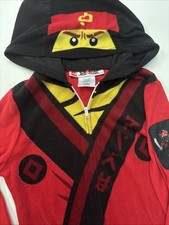 Lego Ninjago Movie costume Fleece Sleeper size 6/7 Pajamas Kai hoodie zipup suit