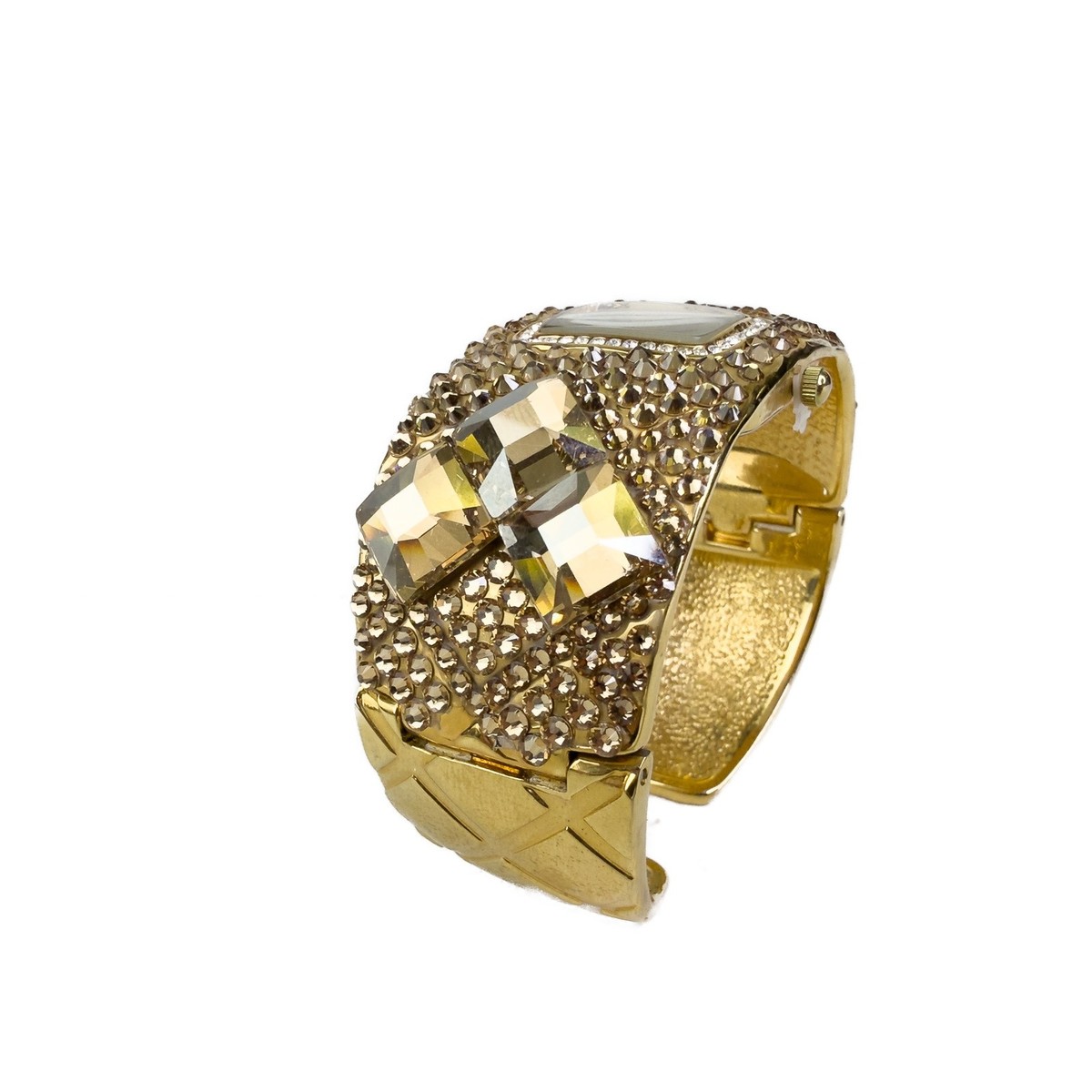 Swarovski 時計 Jimmy Crystal Swarovski Gold Tone Watch WJ674 Jimmy Crystal NY | eBay