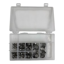 Oetiker 80pc 1-Ear Clamp Kit Stainless 1/4in-7/16in Hose Clamp Assortment Kit