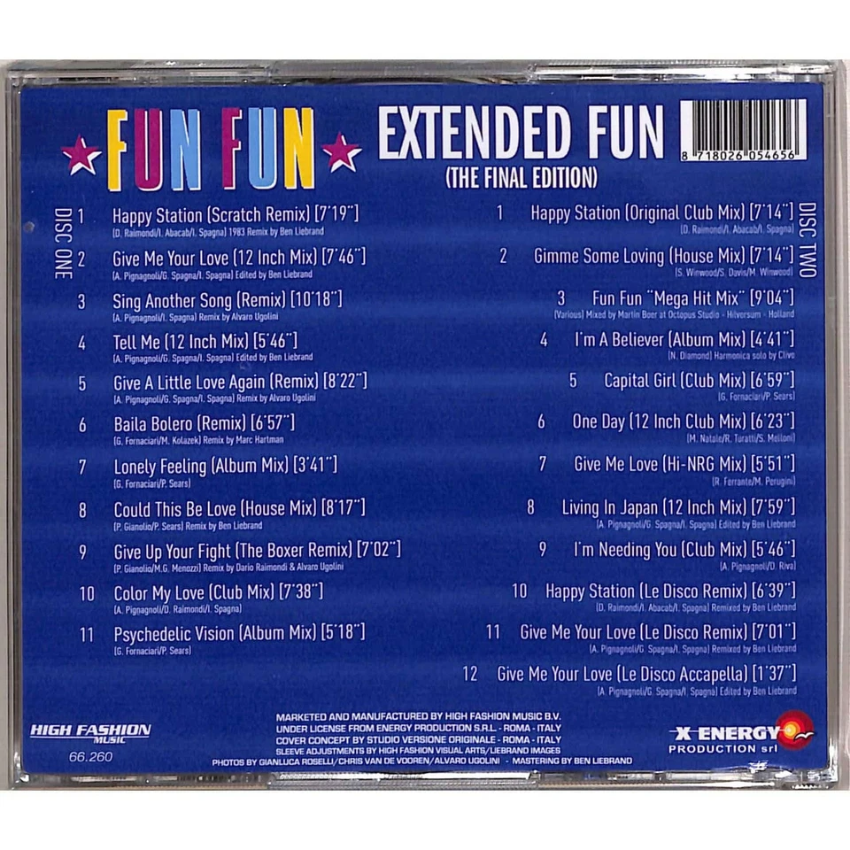Fun Fun / EXTENDED FUN (THE FINAL EDITION) (2CD) / High Fashion Music / 66.260 - Immagine 2 di 2