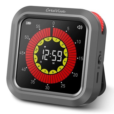 Visual Digital Timer, Large Color Display & Rechargeable, Magnetic Back & Sil...