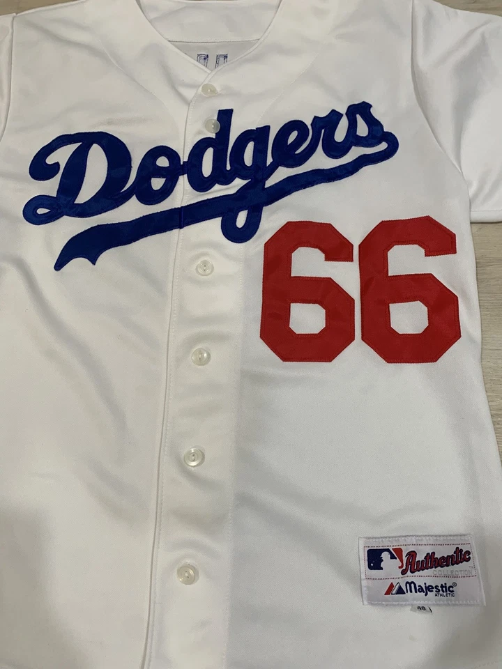 Medium Majestic Yasiel Puig La Dodgers Jersey #66 Size 48 - Image 4 of 4