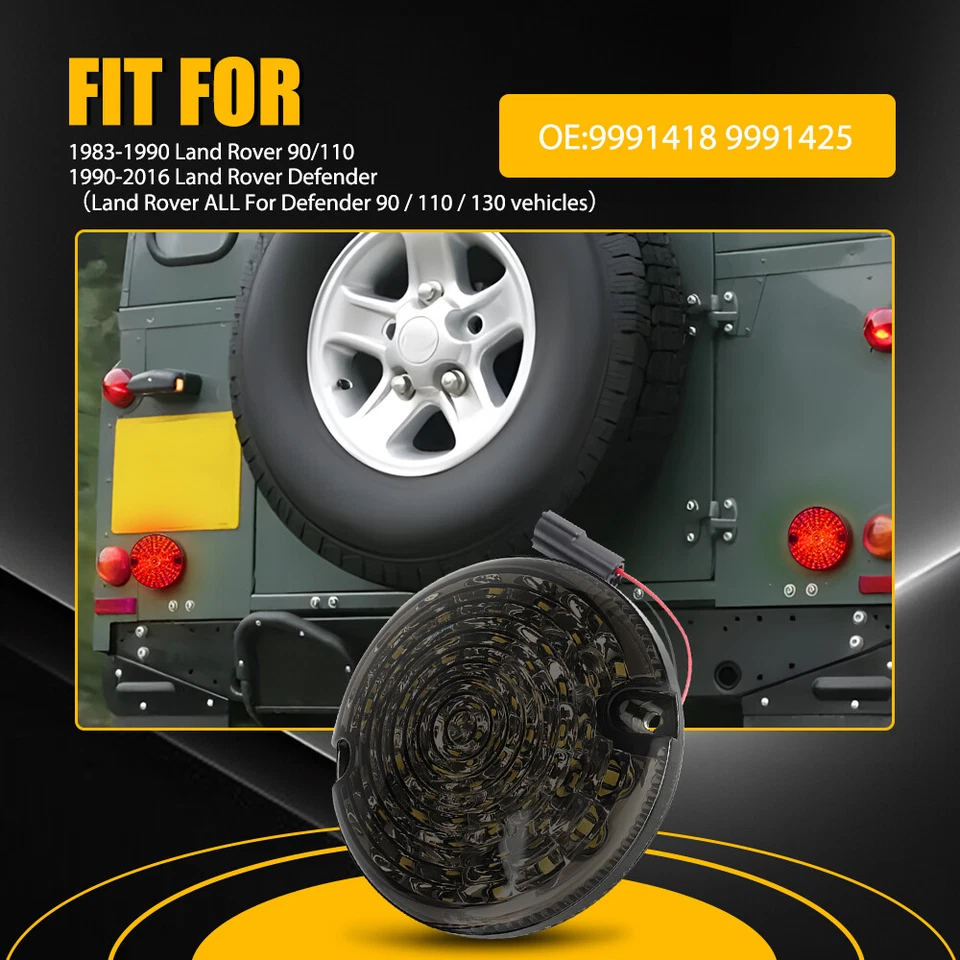 Smoke Rear Fog Lamp Reversing Light 95MM LED Upgrade Kit For Land Rover Defender - Image 2 of 4