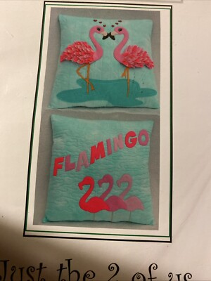 Bastelmuster Kissen rosa Flamingos 18''q Kissen Applikation heller endloser Faden