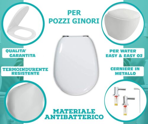 Copriwater Pozzi Ginori Easy/Easy02 Termoindurente, Bianco,Qualità ORIGINALE - Bild 2 von 6
