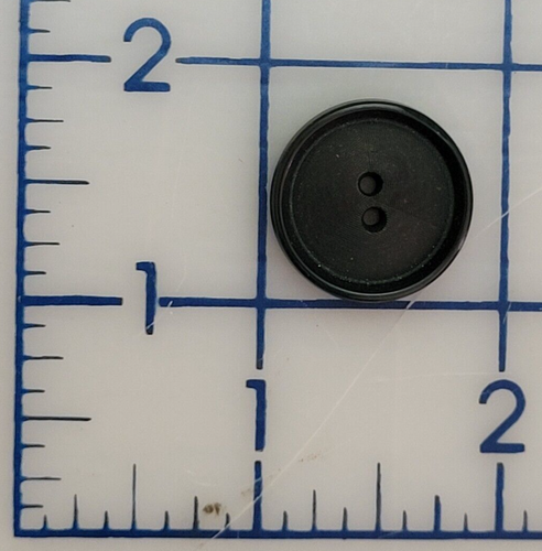 VINTAGE ~ Black Plastic Round Textured Buttons ~ Lot/8 ~ ⅞" Diameter - Picture 4 of 4
