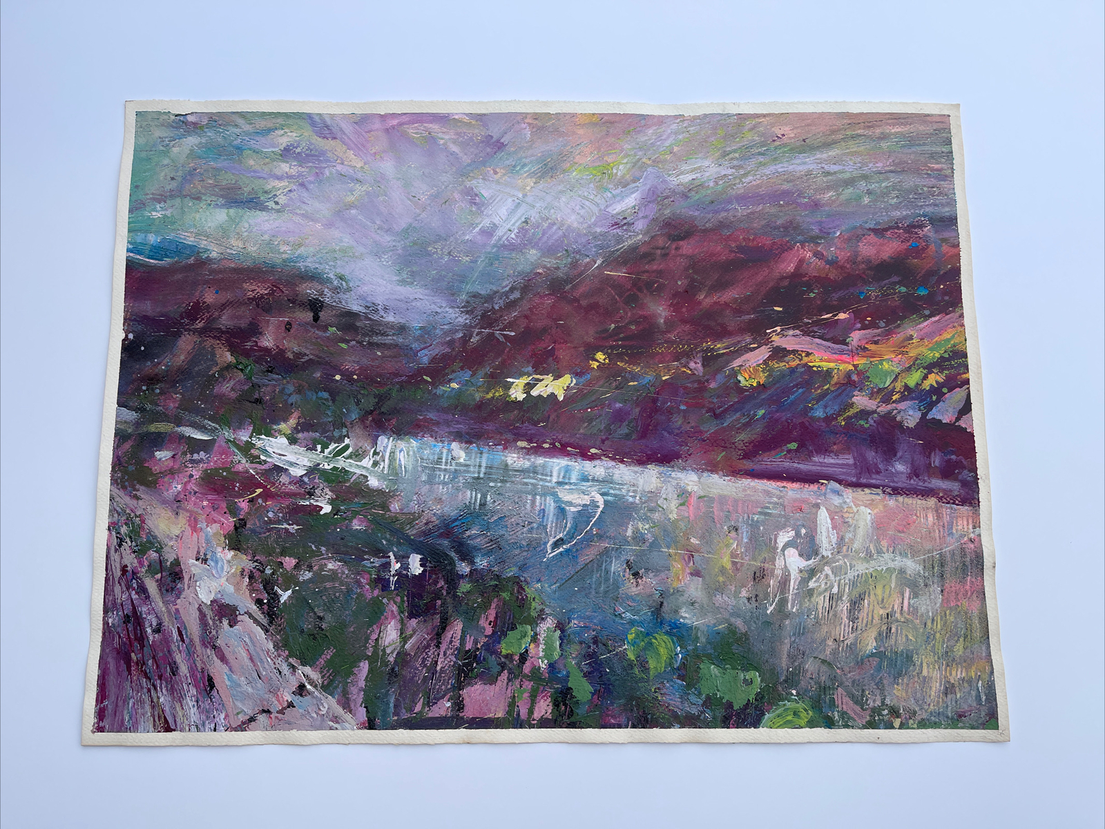 1975 ABSTRACT PAINTING MODERNIST MODERNISM ROY HERWICK CALIFORNIA EXPRESSIONIST