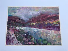 1975 ABSTRACT PAINTING MODERNIST MODERNISM ROY HERWICK CALIFORNIA EXPRESSIONIST