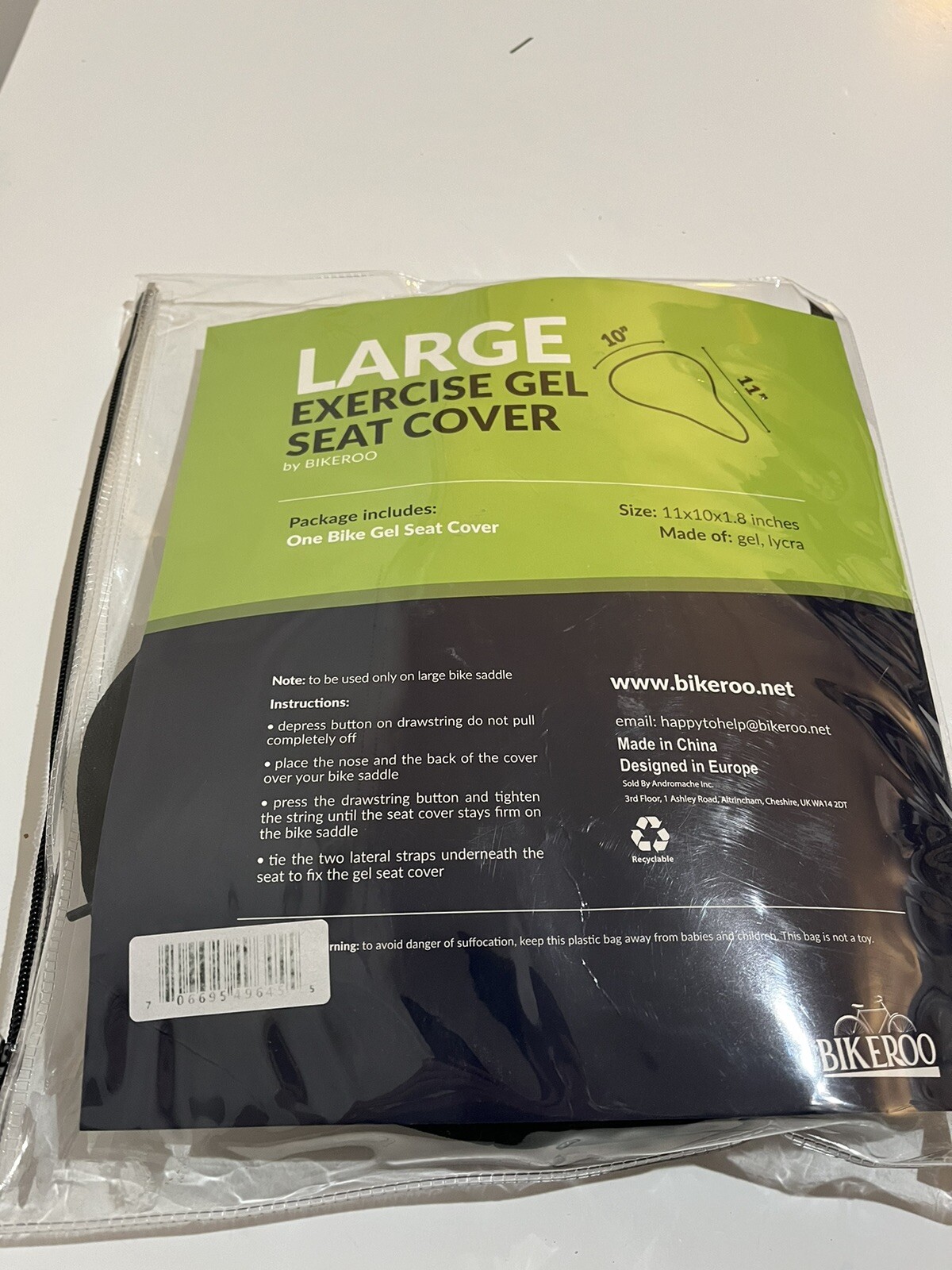 Bikeroo LARGE Exercise Bike Seat Cushion COVER 10 " x 11 " Soft GEL NEW Black eBay