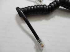 5 Feet BLACK Modular Plug Coiled Telephone Handset Cord, 5', 5ft. 5' foot