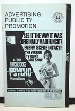 PSYCHO Hitchcock 1969 Rerelease Advertising Press Book