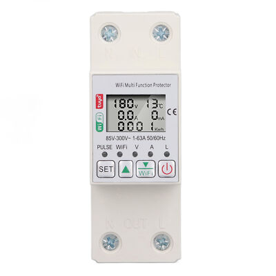 WiFi Smart Power Meter Switch For Energy Circuit Breaker ProtectorAC85 300V