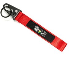 Domo Jdm As Fck Red Racing Keychain Metal Key Ring Hook Strap Lanyard Universal