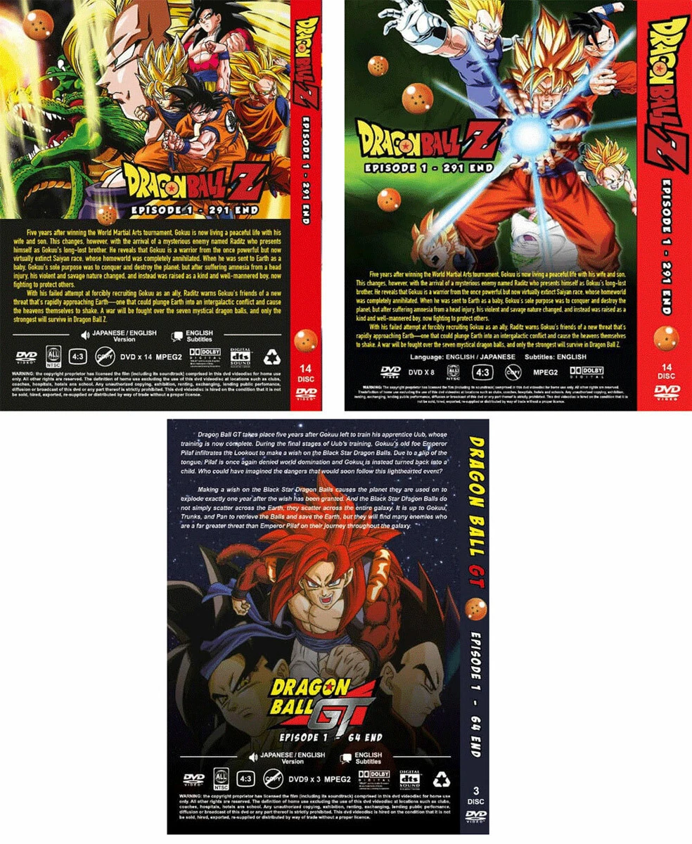 DVD ANIME DRAGON BALL Z DRAGON BALL GT ENGLISH DUBBED FREE DVD