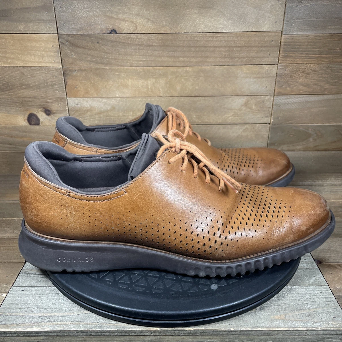 COLE HAAN Men's Size 12 M 2 ZeroGrand Laser Wingtip Oxford British