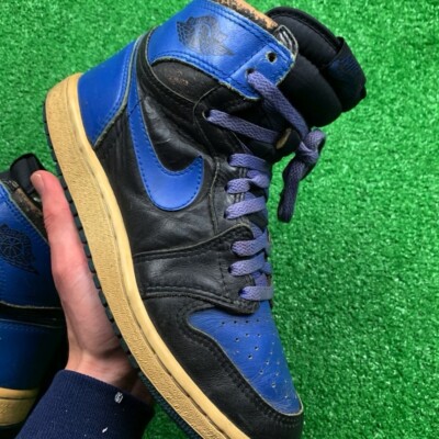 Nike OG 1985 Air Jordan 1 Royal Black Blue Rare Vintage 85