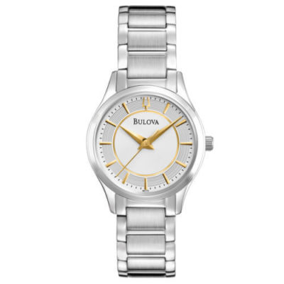 BULOVA 96L175 WOMEN'S DRESS ANALOG SILVER DIAL STAINLESS STEEL WATCH