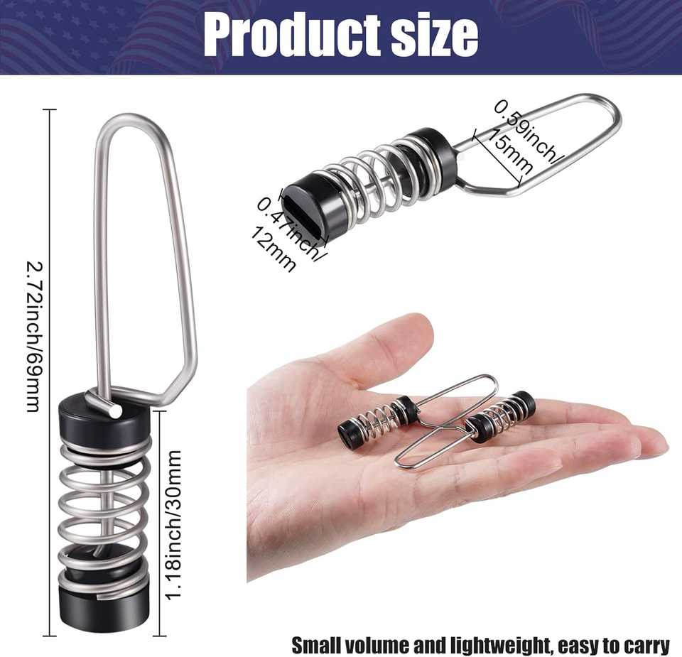 Stainless Steel Fishing Flag Clips for Boat Halyards, Outrigger Lines, Antennas eBay