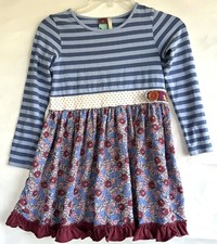 Matilda Jane Character Counts Girls 8 Dress floral stiped