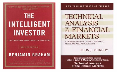 SET OF 2 BOOKS INTELLIGENT INVESTOR & TECHNICAL ANALYSIS OF THE FINANCIAL MARKET
