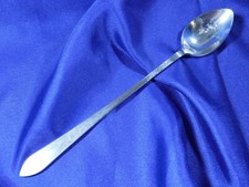 UNKNOWN MAKER  PATTERN STERLING SILVER INFANT FEEDING SPOON - WELL USED COND