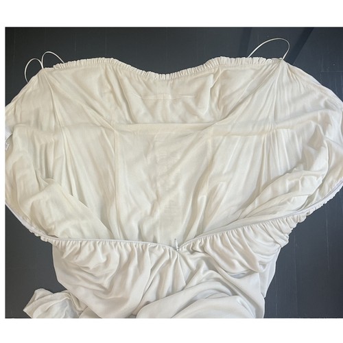 AZZARO White Vintage Designer Gown Dress Wedding Dress F36 strapless - Picture 6 of 8