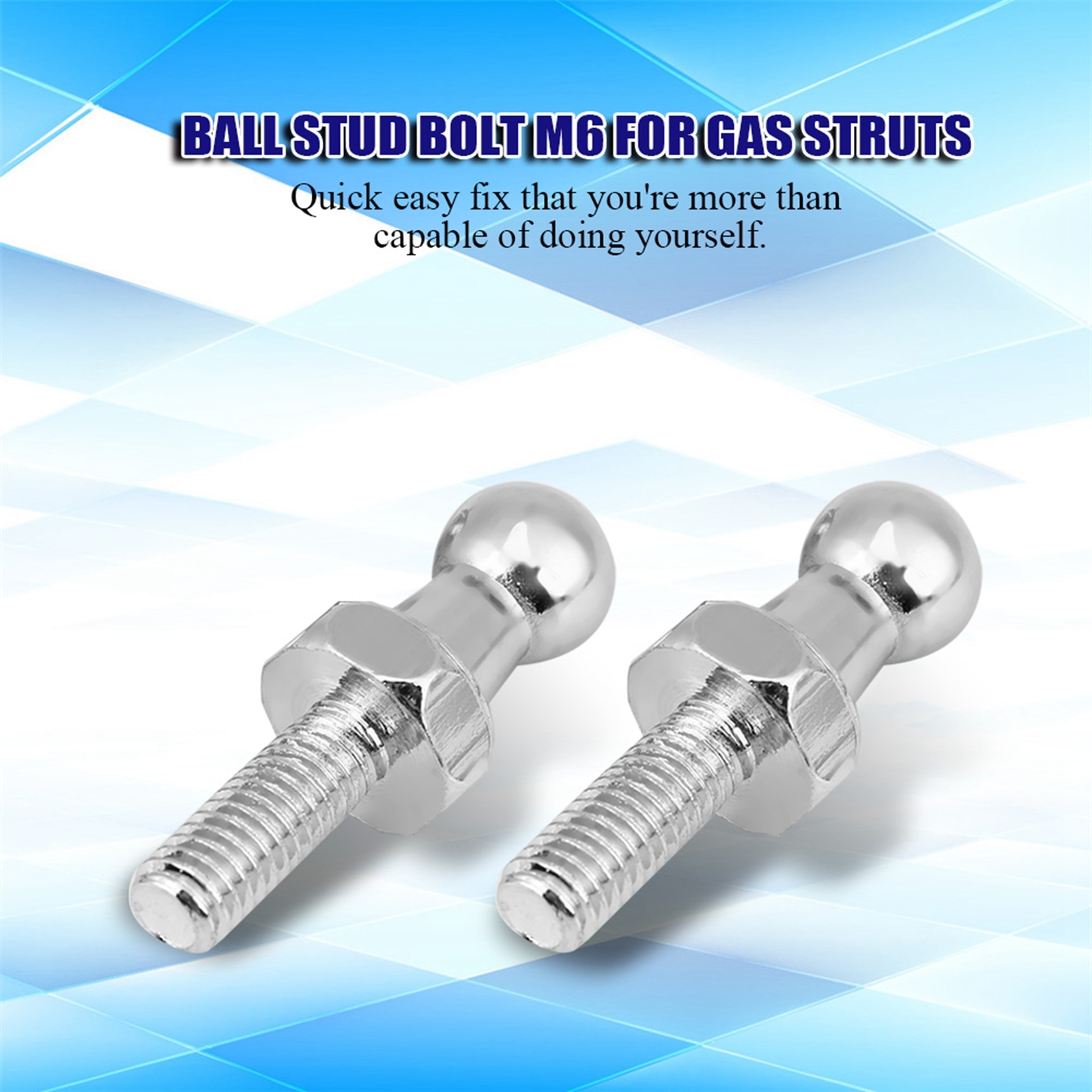  2Pcs Car Iron Ball Stud Bolt M6 For Gas Struts Ball Ended eBay