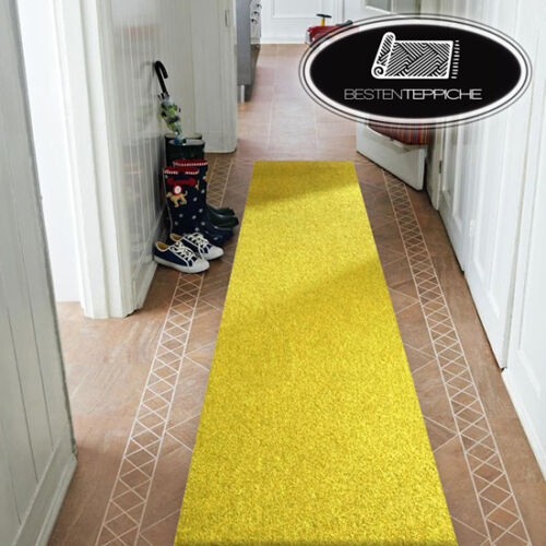 Moderne Läufer gelb Teppich Korridor Flur Diele Breite 50, 60, 70, 80, 90 100 cm - Bild 1 von 5