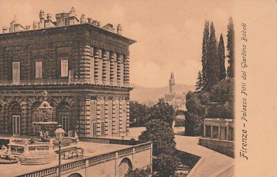 Vintage Postcard the Palazzo Pitti in Florence, Italy, from the Boboli Gardens