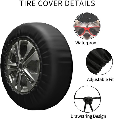Spare Tire Cover Waterproof Sun Protection for Trailers RV Camper SUV 15 Inch - Picture 6 of 7