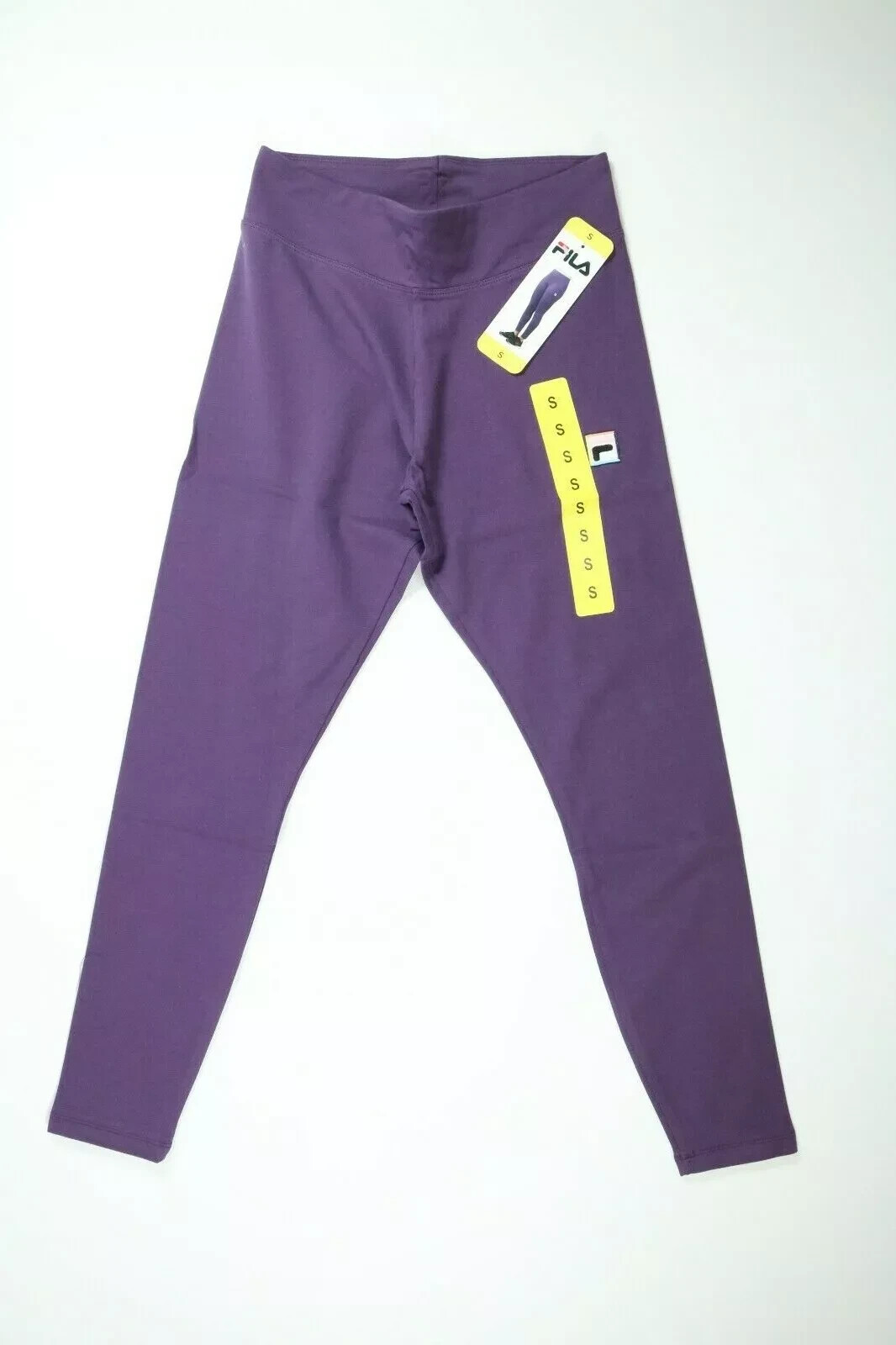 Leggings donna FILA viola vita alta multicolore logo taglia M