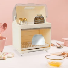 2 Tiers Dish Drying Rack, Tableware Storage Box, Drain Rack Kitchen Organizer