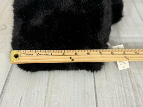 Talbots Faux Fur Scarf Wrap 50” X 7” Black Romantic Formal Party Luxe Capsule - Picture 3 of 3