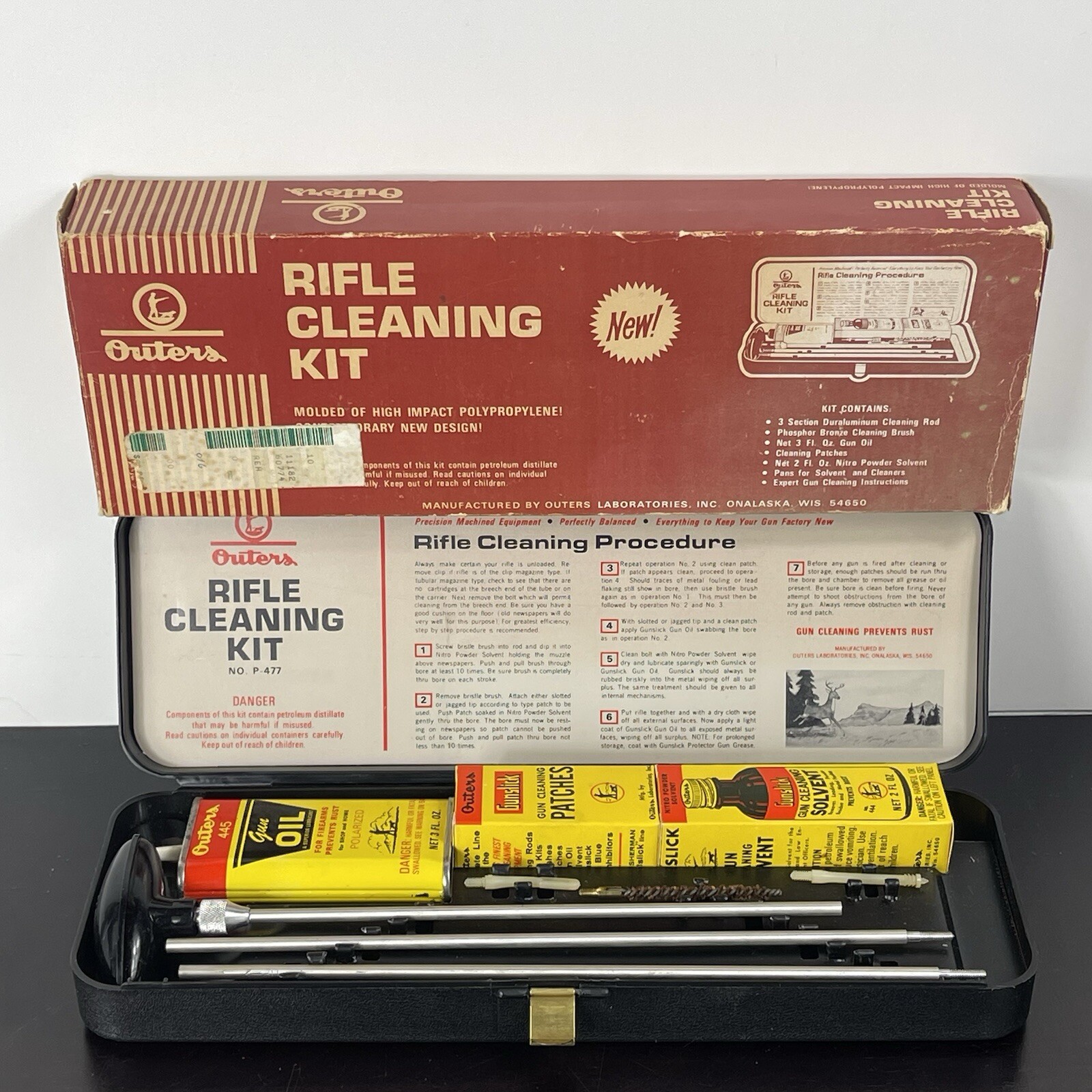 Vintage Outers .22 Caliber Rifle Cleaning Kit No. P-477