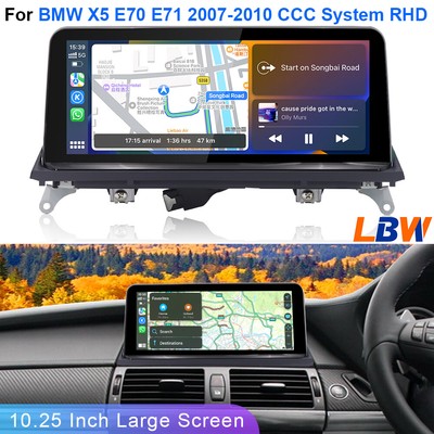 10.25 inch Linux Screen Radio Stereo For BMW X5 E70 E71 2007-2010 CCC System RHD
