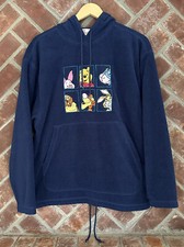 Vtg Winnie the Pooh and Friends Hoodie Sweatshirt Small Disney Store Blue 1990s