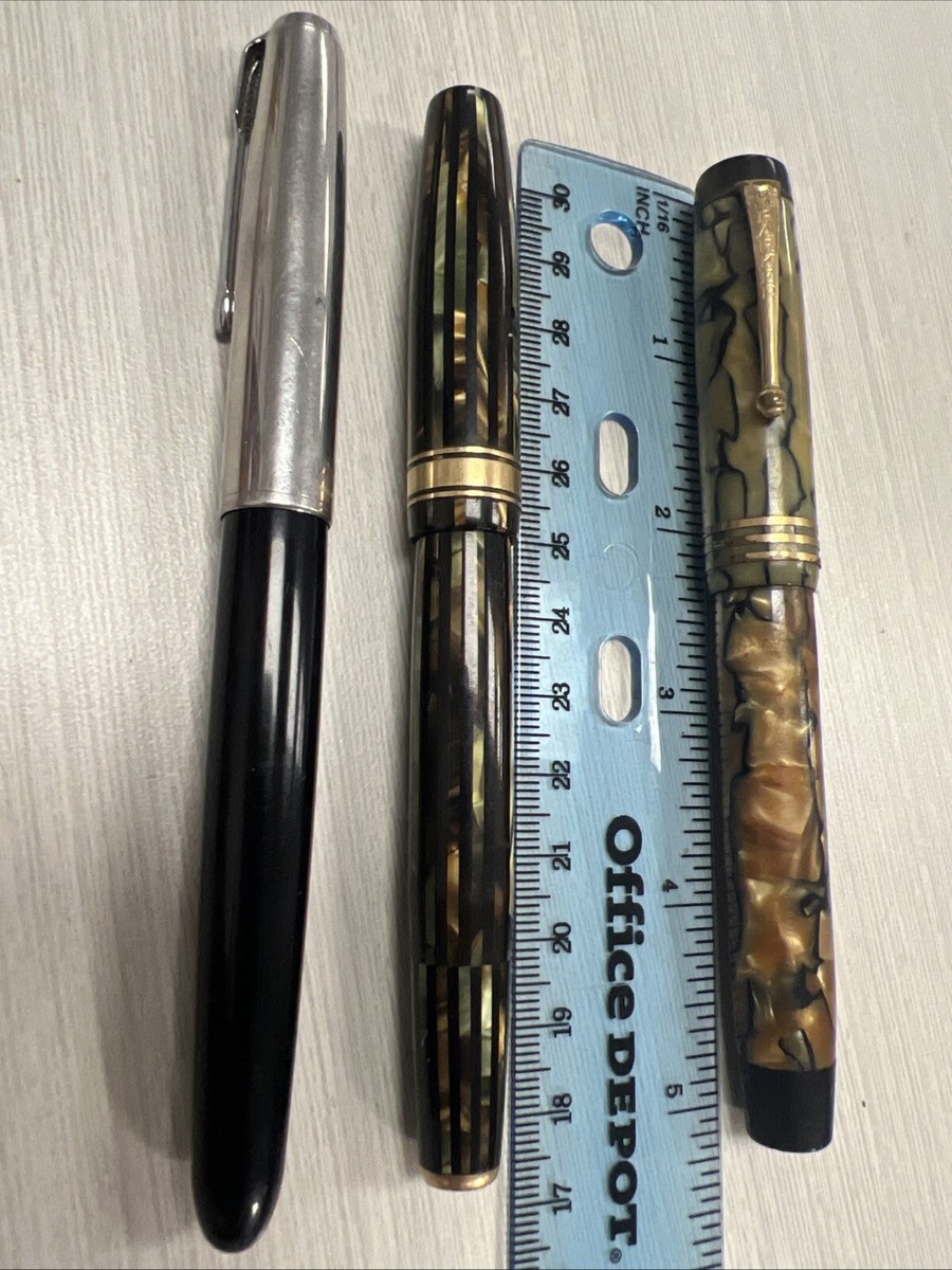 筆記具 Parker duofold 3 Antique Parker Fountain Pens Duofold Stripped, Duofold Deluxe