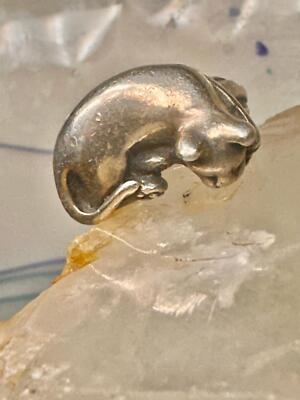 James Yesberger Katze Ring schlafendes Kätzchen Band Gr. 5,75 Sterling Silber Damen