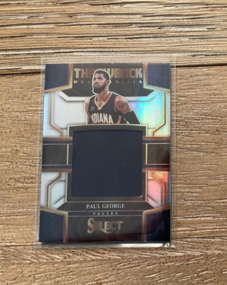 2022-23 Panini Select  Paul George Throwback Memrobillia GU Patch Silver Prizm