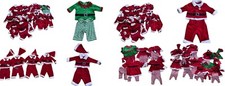  860 Lot 45 sets NB 0 3 6 Months Santa Elf Velvet Boy Girl Christmas costumes.