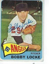 BOBBY LOCKE SIGNED 1965 TOPPS #324 - LOS ANGELES ANGELS