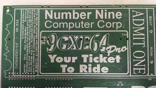 Number Nine 9GXE64pro (FCC ID: JF9-GXE64PROPCI) PCI VGA Video Card - Picture 5 of 7