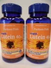 Lutein 40 mg with Zeaxanthin 120 Softgels (2 Btls.)  Supports Eye Health
