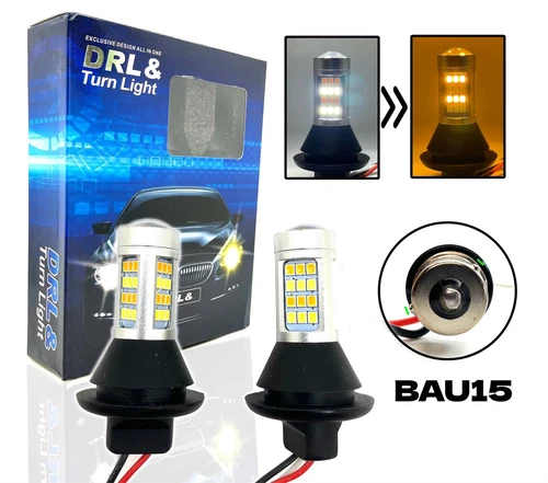 Paire 581 BAU15S PY21W Switchback LED DRL Indicateur Ambre Blanc Canbus Résistor