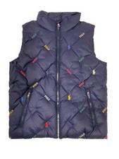 Polo Ralph Lauren Logo Vest water repellent Down Puffer Kids M L Navy