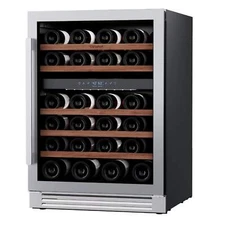 Ca'lefort 24" Wine Cooler Refrigerator Fridge Hold 46 Bottles Capacity Dual Zone
