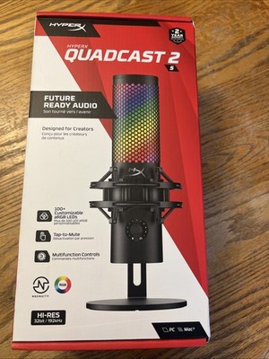 HYPERX QUADCAST 2 S WIRED FUTURE READY AUDIO USB Microphone with RGB BRAND NEW